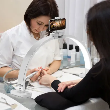 45W Adjustable LED Half Moon Salon Light for Nail Tech