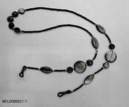 multi shells glasses chain with seed beads,beaded glasses chain with multi shells,beads glasses cord accessories,new for 2017