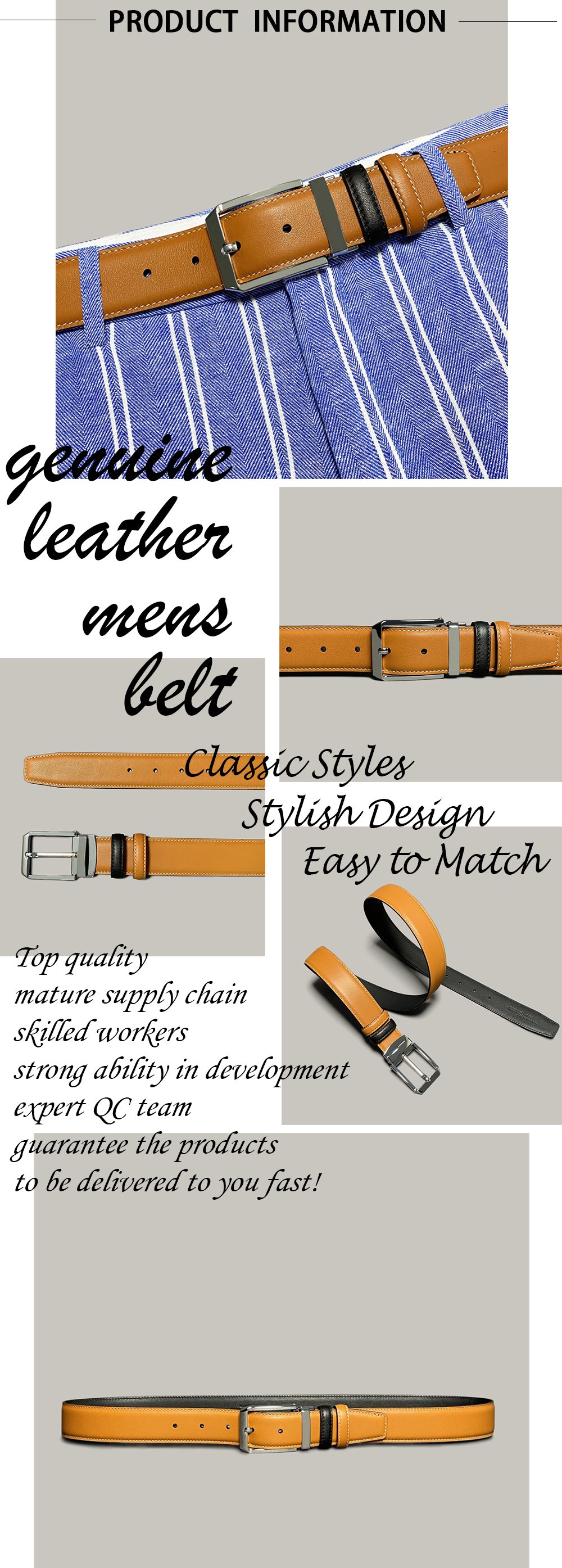 Genuine Leather Men Belt