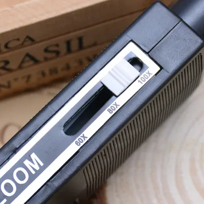 BIJIA Microscope with Lamp Base for Students - 60-100X LED Magnifying Glass