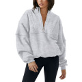 Women`s Oversized Half Zip Sweatshirt