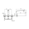 Vogue Rim Mount 3-Hole Mixer