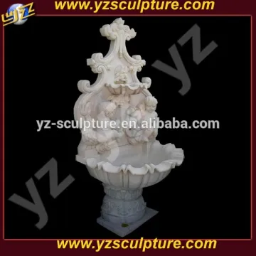carving white marble indoor wall water fountain