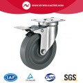 Amerykańskie średnie światło płyty obrotowe Total Lock Grey TPR Castor Wheel