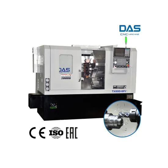 DAS Precision TX600-6PY: A Versatile Vertical Slant Bed CNC Lathe and Milling Machine with Live Milling and 220V Control System