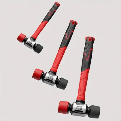 Red and black industrial hammer