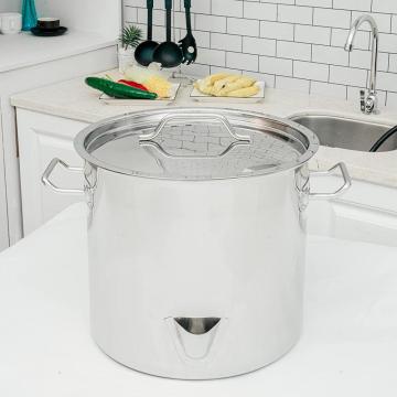 32QT Stainless Steel Tamale Steamer Pot with Lid