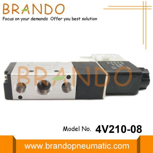 4V210-08 Válvula solenoide neumática de 5/2 vías 24VDC 220VAC