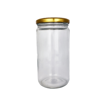 700 ml de rangement en verre de nourriture transparente pot miel