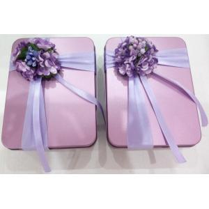 Pink Rectangular Tin Box for Chocolate Packaging