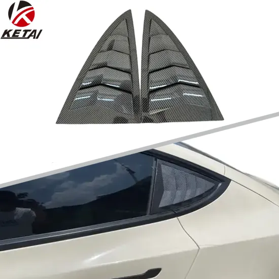 Quarter Style Side Window Louver Carbon Look for Tesla Model 3