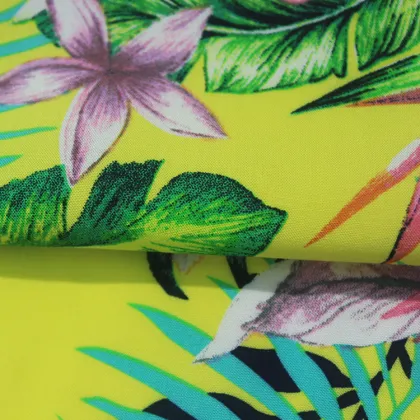 40s ecovero rayon poplin printed fabric