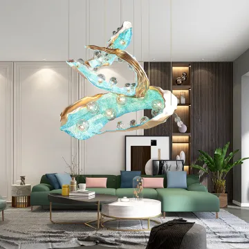 Modern Art Wave Lighting Pendants: Elevating Hotel, Restaurant, and Art Gallery Décor