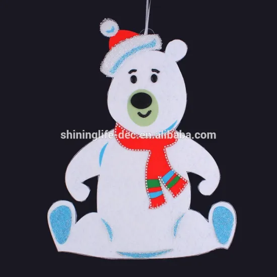 hot sale 15cm crystal christmas little bear christmas ornament