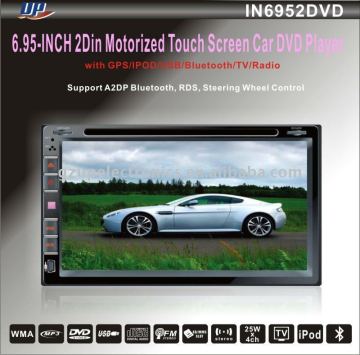 6.95 inch fixed panel 2 din car DVD player with GPS,TV