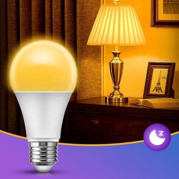 LOHAS LED Factory Price 6W 9W No Blue Block Light A19 A60 Sleep Aid Bug Bulb