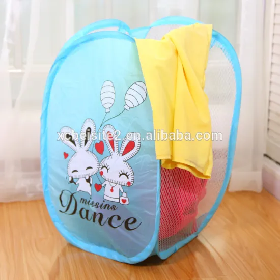 Q1078 Three folding laundry face ventilation nets cloth dirty clothes basket