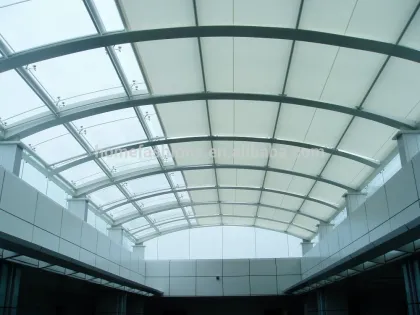 Motorized FCS Skylight, canopy system with Curtain Motor fcs fins/electric curtain motor