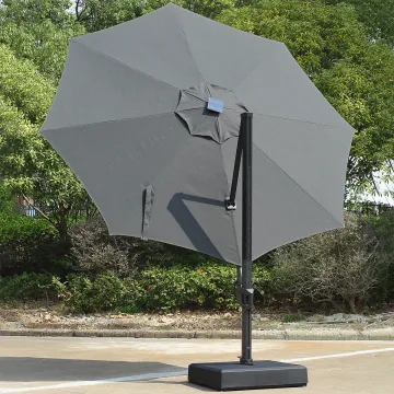 Custom Solar-Powered LED Garden Umbrella for Patio Sun Protection