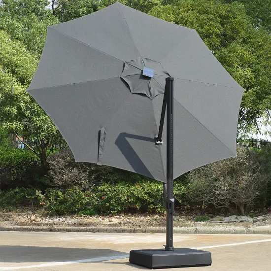 Custom Solar-Powered LED Garden Umbrella for Patio Sun Protection