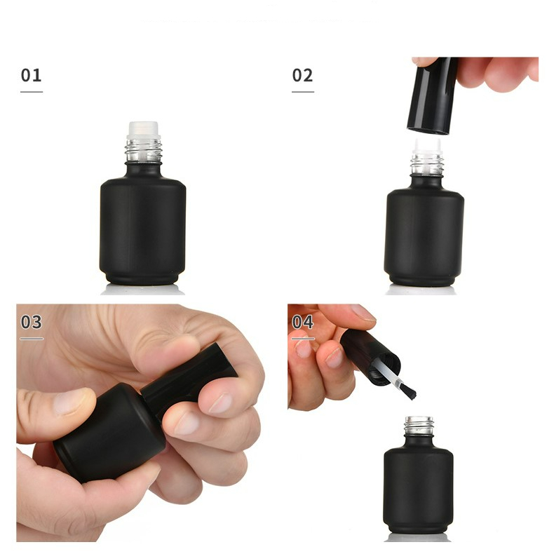 black nail polish bottle