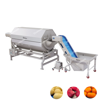 Machine de pelage de pommes de terre continu