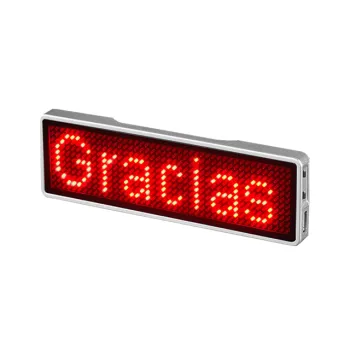 Programmable LED Badge with Magnetic Logo and Custom Scrolling Messages