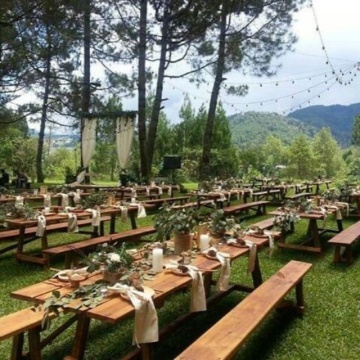 Wooden Folding Outdoor Party Table for Events and Weddings