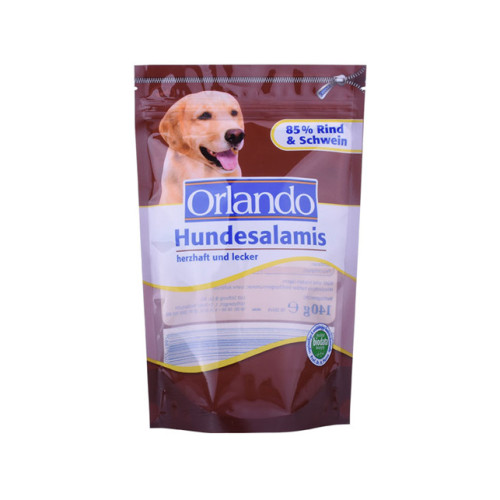 Recycling dog food pouch organic bag with zipper