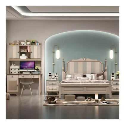 Factory Direct Princess Kids Bed: Modern Luxury Solid Wood Bed for Children