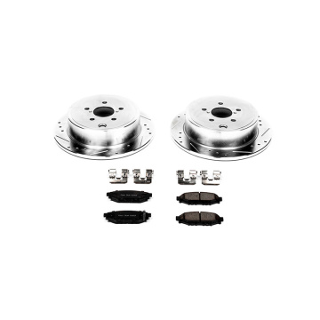 ชุดเบรกด้านหลัง Powerstop และชุดระบบเบรกดิสก์ K4631 สำหรับ Subaru