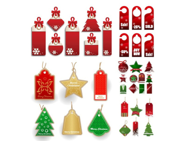 New arrival 300GMS paper cardboard decorated OEM paper hangtag for christmas holiday