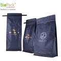 Biodegradável fundo quadrado Stand Up Coffee Pouch com gravata de lata e invólucros Fabricante China