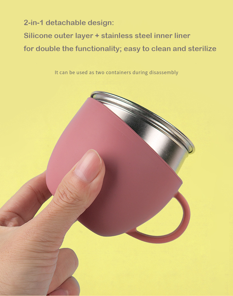 stainless steel silicone cup