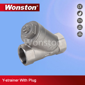 ANSI Bsp/NPT Y Strainer with Plug 800wog