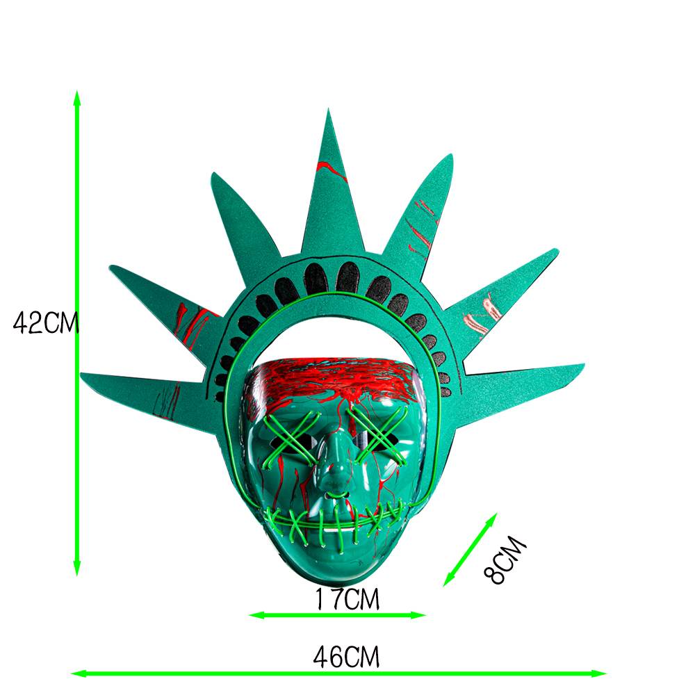 Scary X Eyes Light Up Halloween Mask