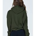 Frauenjacke Waffel Reißverschluss Hoodie