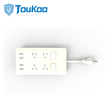 US 4-steckdosenleiste mit 4 USB-Anschlüssen