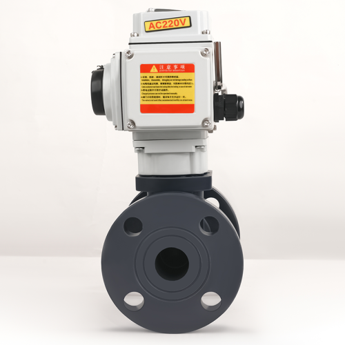 एफआरपीपी इलेक्ट्रिक बॉल वाल्व निकला हुआ किनारा DN20 से DN200