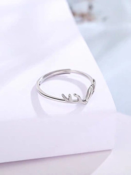 Antler Ring Silver Fashion