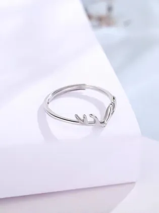 Antler Ring Silver Fashion