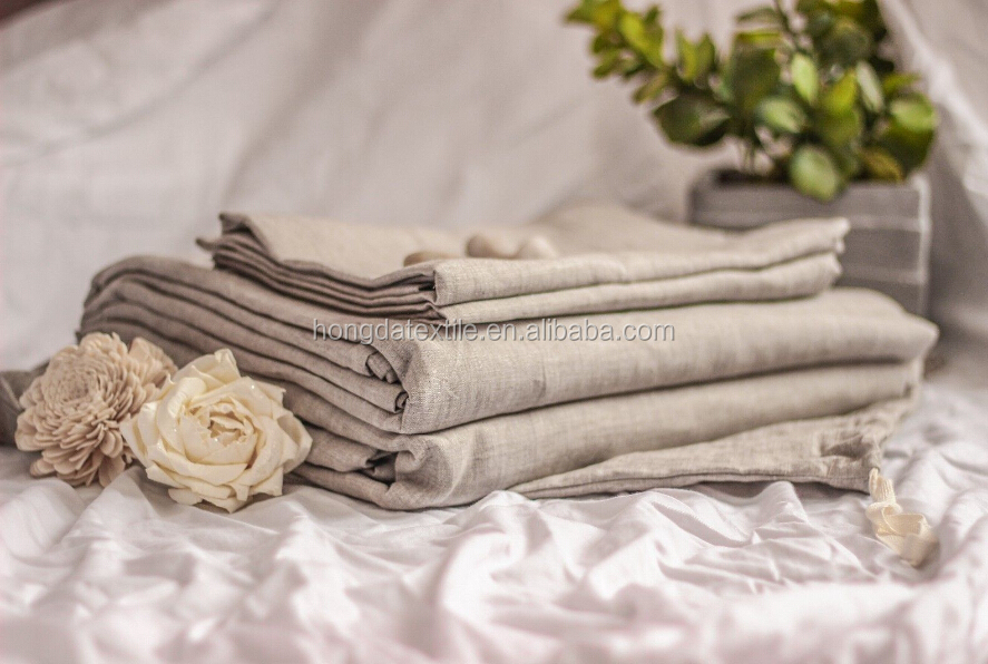 Stone Washed Linen Bed Sheets French Linen Sheets , 100% Linen Sheets