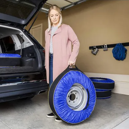 4PCS Car Tire Cover Wheel Bag - Spare Tyre Covers for Tire Storage