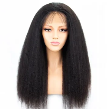HD Transparent Film Illusion Kinky Straight Front Lace Wig Human Hair