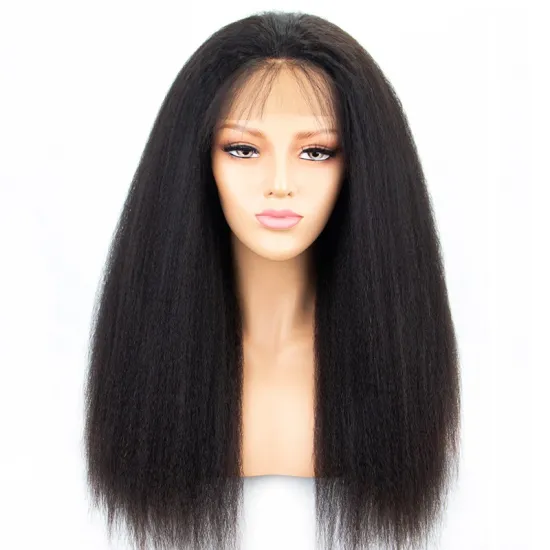 HD Transparent Film Illusion Kinky Straight Front Lace Wig Human Hair