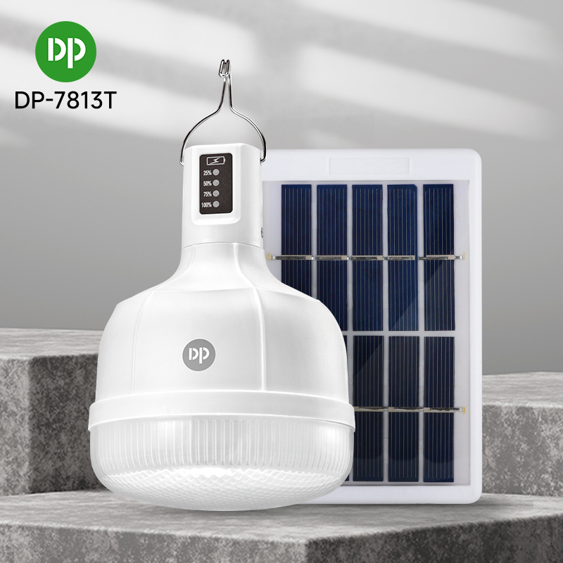 Outdoor Solar Panel Charging LED Emergency Light Bulb