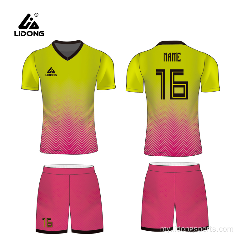 စက်တင်ဘာစက်တင်ဘာလ Custom Design Soccer Wear ဘောလုံးရှေး