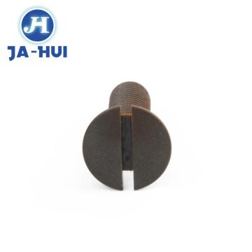 Anti corrosion security flat slotted bolt screw products