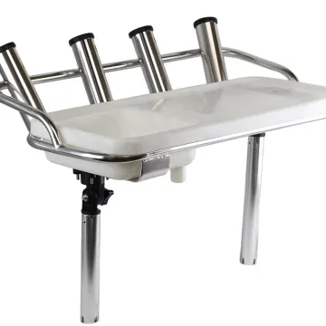 Marine Grade Cutting Bait Board with 4 Rod Holders