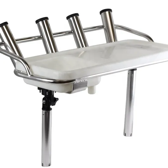 Marine Grade Cutting Bait Board with 4 Rod Holders